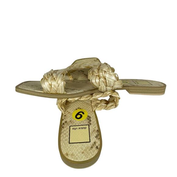 Dolce Vita Women's Indy Braided Straw Slide Sandals - Size 9 - Picture 6 of 7